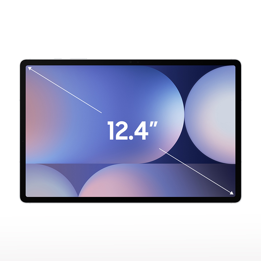 Galaxy Tab S10+ 5G screen showing corner-to-corner dimensions